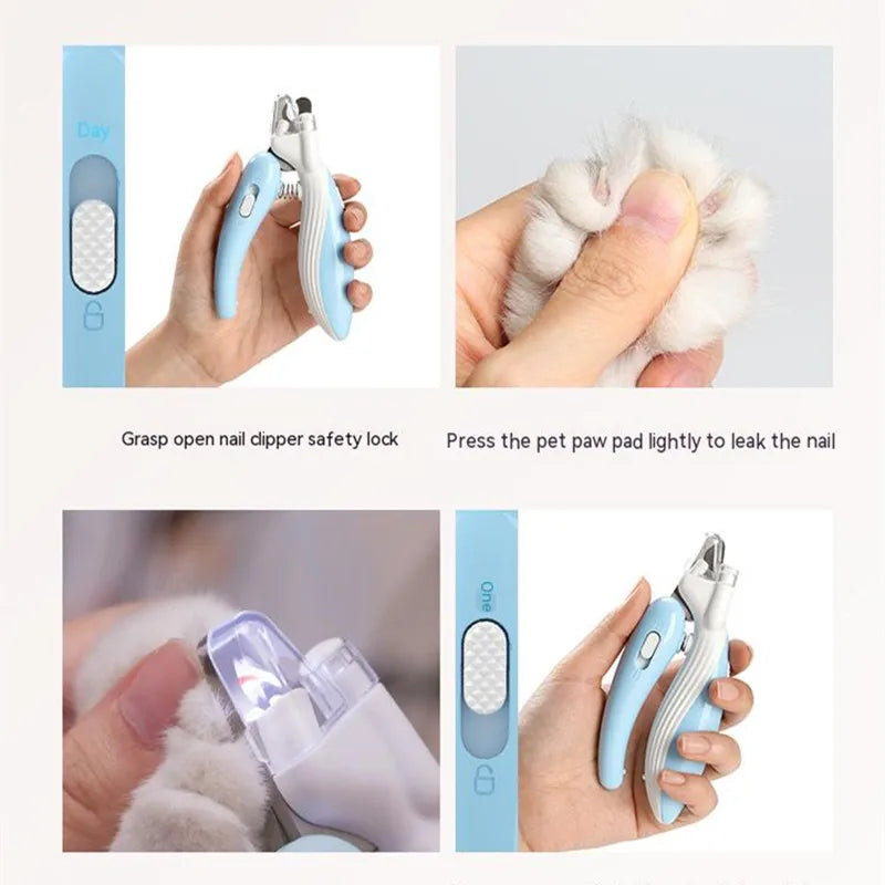 Professional Pet Nail Clippers with LED Light - Pet Claw Grooming Trimmer for Dogs Cats Small Animals Paw Nail Care Pet Supply