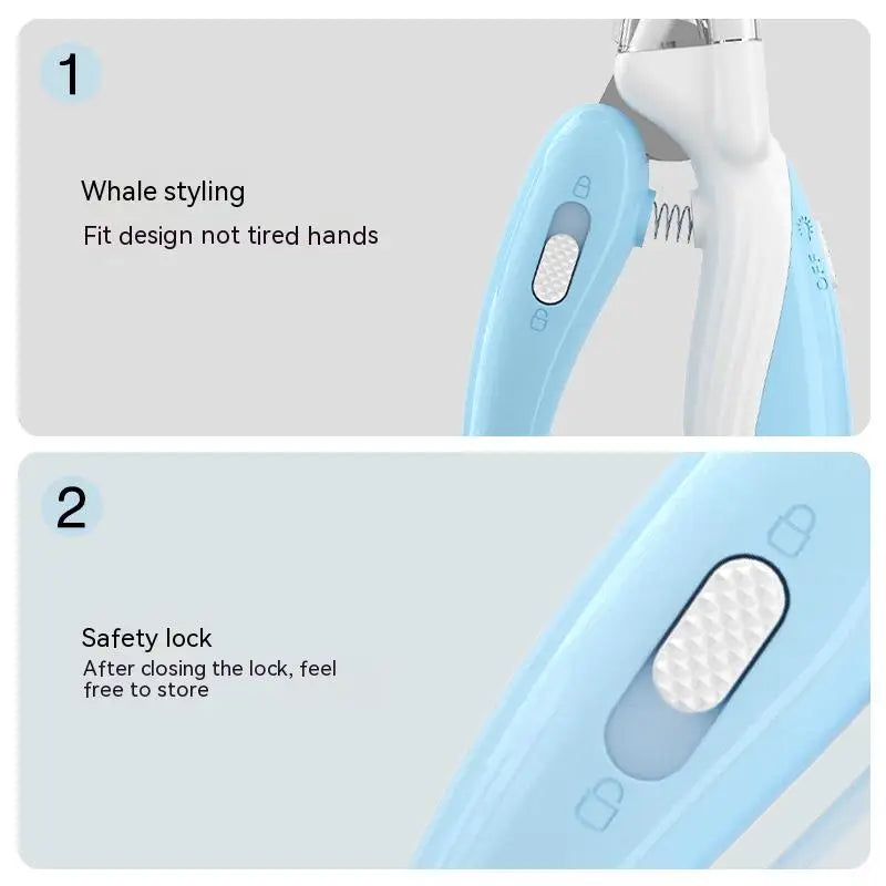 Professional Pet Nail Clippers with LED Light - Pet Claw Grooming Trimmer for Dogs Cats Small Animals Paw Nail Care Pet Supply